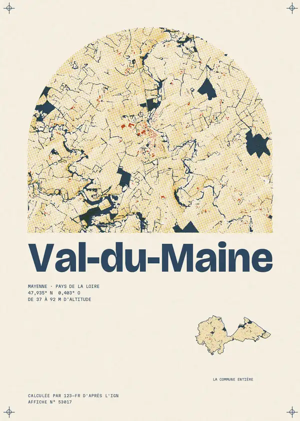 Affiche de Val-du-Maine, calculée par 123-fr d'après l'IGN