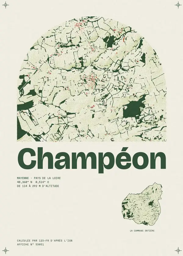 Affiche de Champéon, calculée par 123-fr d'après l'IGN
