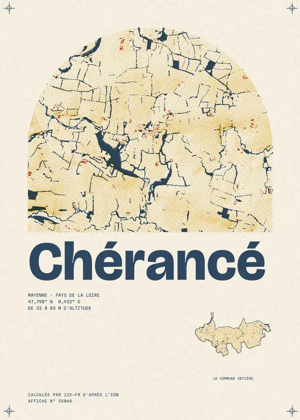 Affiche de Chérancé, calculée par 123-fr d'après l'IGN