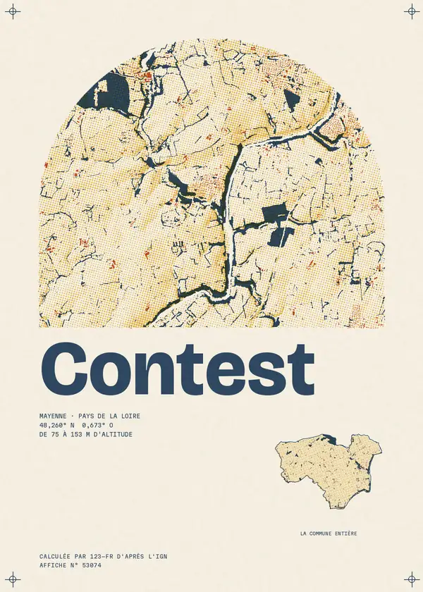 Affiche de Contest, calculée par 123-fr d'après l'IGN
