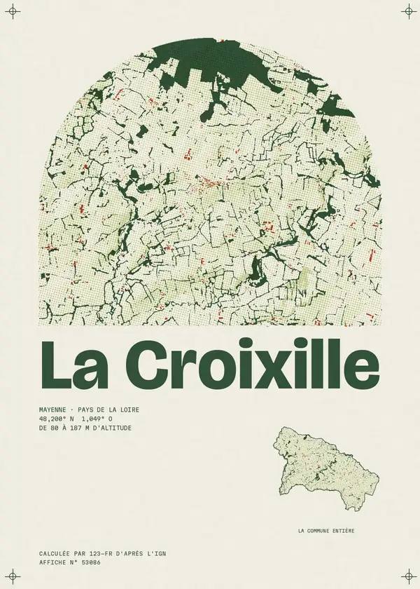 Affiche de La Croixille, calculée par 123-fr d'après l'IGN