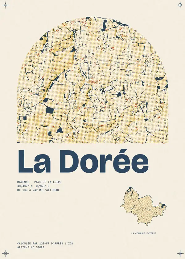 Affiche de La Dorée, calculée par 123-fr d'après l'IGN