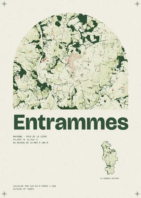 Affiche de Entrammes, calculée par 123-fr d'après l'IGN