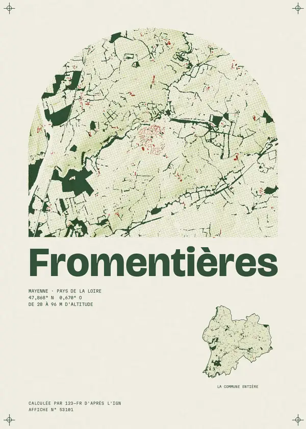 Affiche de Fromentières, calculée par 123-fr d'après l'IGN