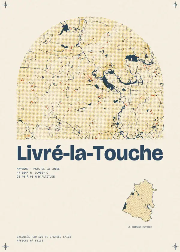 Affiche de Livré-la-Touche, calculée par 123-fr d'après l'IGN