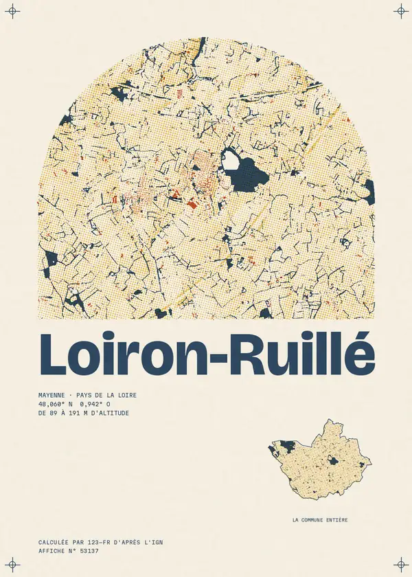 Affiche de Loiron-Ruillé, calculée par 123-fr d'après l'IGN