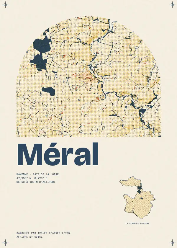 Affiche de Méral, calculée par 123-fr d'après l'IGN