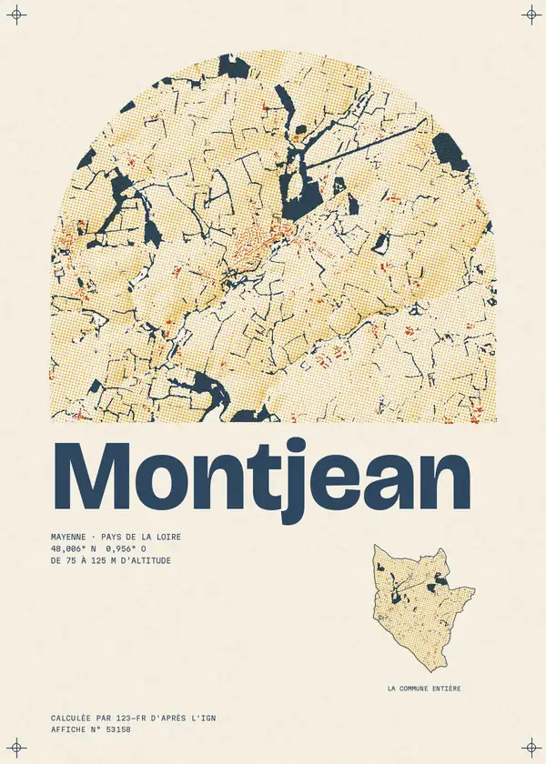 Affiche de Montjean, calculée par 123-fr d'après l'IGN