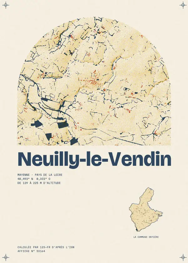 Affiche de Neuilly-le-Vendin, calculée par 123-fr d'après l'IGN