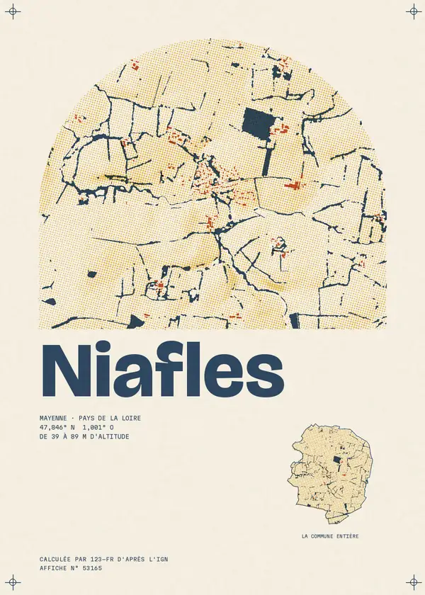Affiche de Niafles, calculée par 123-fr d'après l'IGN
