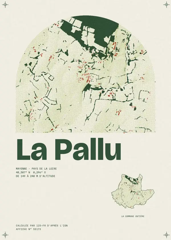 Affiche de La Pallu, calculée par 123-fr d'après l'IGN