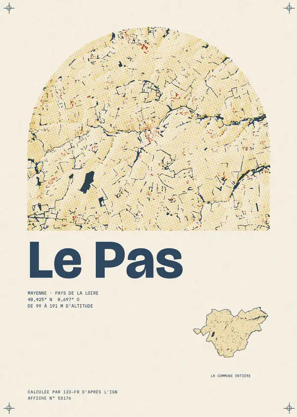 Affiche de Le Pas, calculée par 123-fr d'après l'IGN