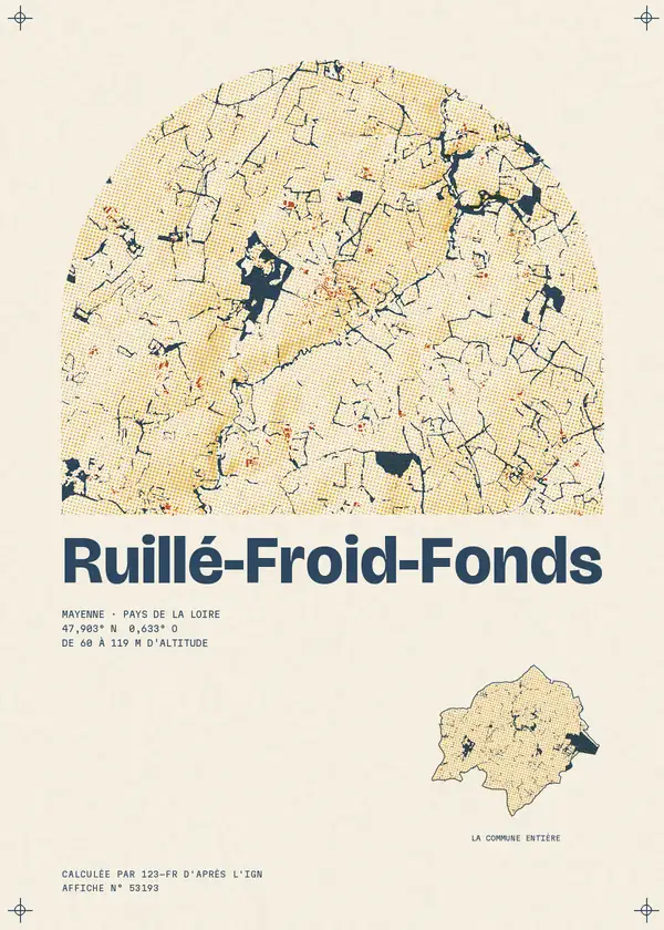 Affiche de Ruillé-Froid-Fonds, calculée par 123-fr d'après l'IGN