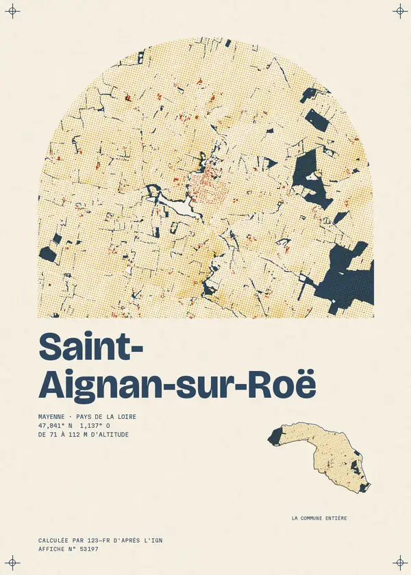 Affiche de Saint-Aignan-sur-Roë, calculée par 123-fr d'après l'IGN