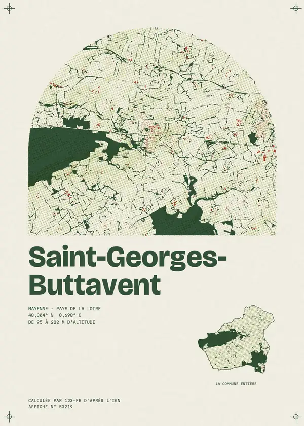 Affiche de Saint-Georges-Buttavent, calculée par 123-fr d'après l'IGN