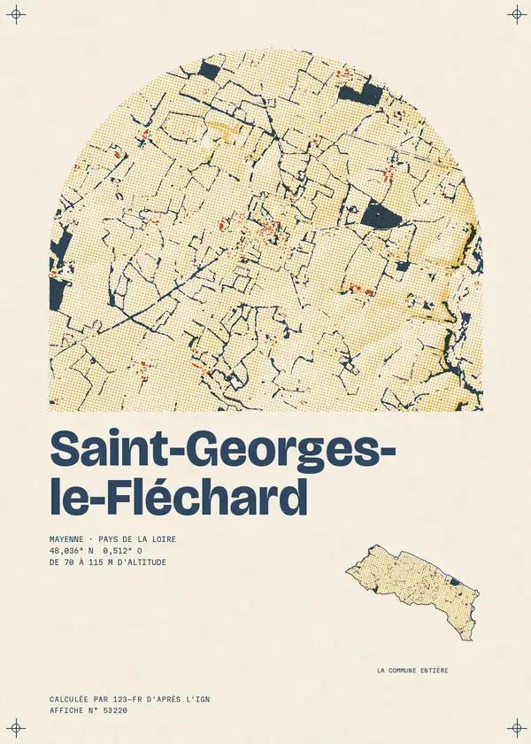 Affiche de Saint-Georges-le-Fléchard, calculée par 123-fr d'après l'IGN