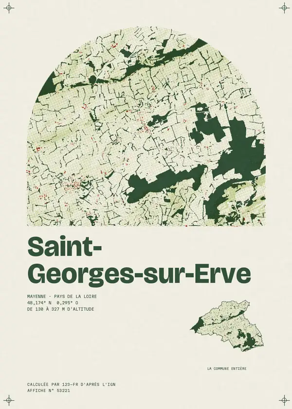 Affiche de Saint-Georges-sur-Erve, calculée par 123-fr d'après l'IGN