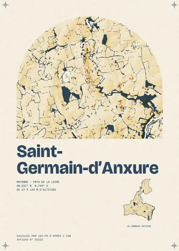 Affiche de Saint-Germain-d'Anxure, calculée par 123-fr d'après l'IGN