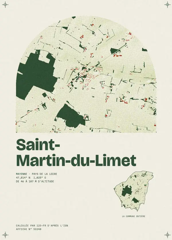Affiche de Saint-Martin-du-Limet, calculée par 123-fr d'après l'IGN