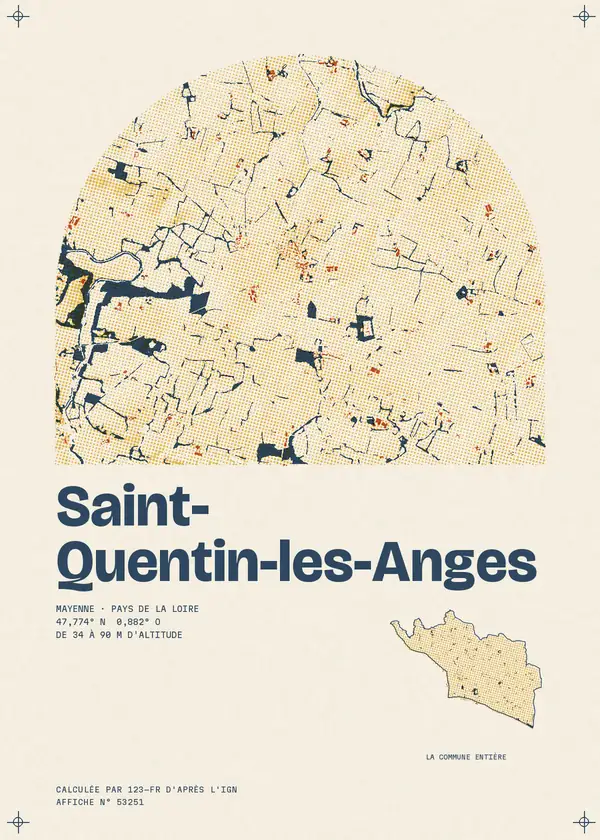 Affiche de Saint-Quentin-les-Anges, calculée par 123-fr d'après l'IGN