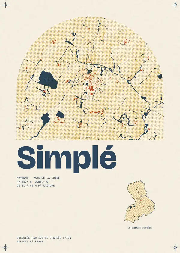 Affiche de Simplé, calculée par 123-fr d'après l'IGN