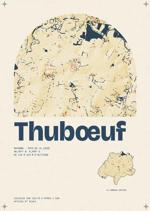 Affiche de Thubœuf, calculée par 123-fr d'après l'IGN