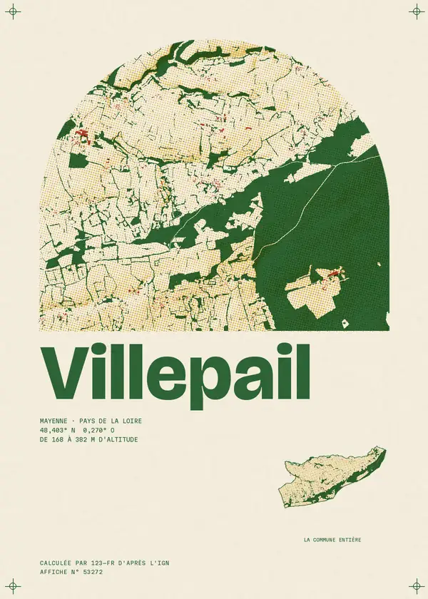 Affiche de Villepail, calculée par 123-fr d'après l'IGN