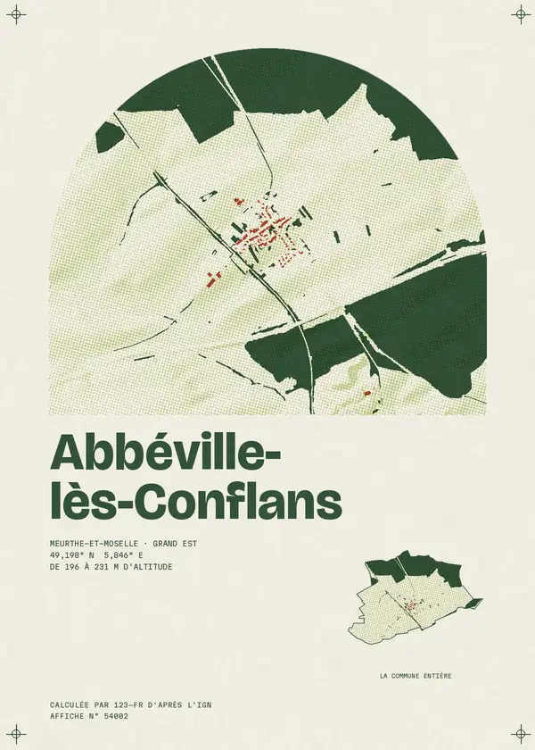 Affiche de Abbéville-lès-Conflans, calculée par 123-fr d'après l'IGN