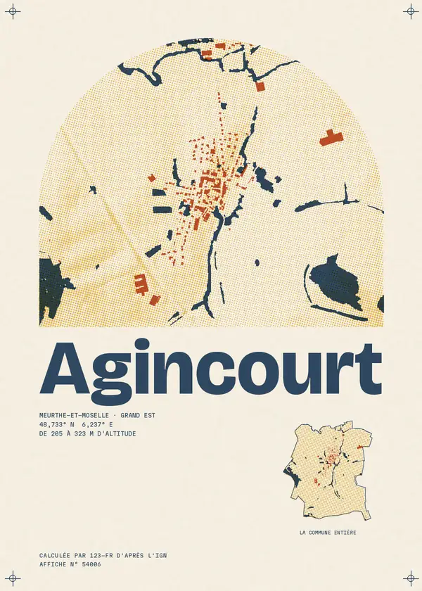 Affiche de Agincourt, calculée par 123-fr d'après l'IGN