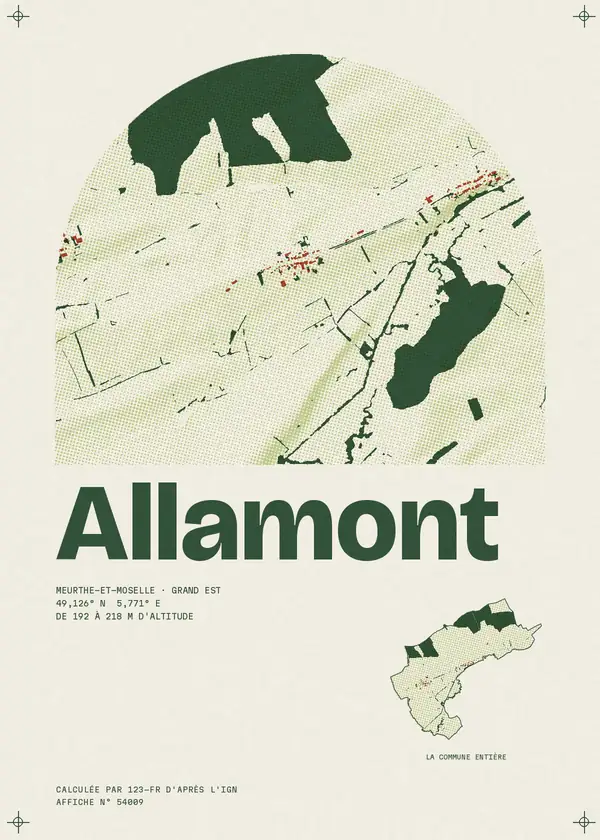 Affiche de Allamont, calculée par 123-fr d'après l'IGN