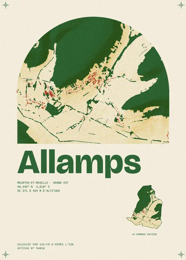 Affiche de Allamps, calculée par 123-fr d'après l'IGN