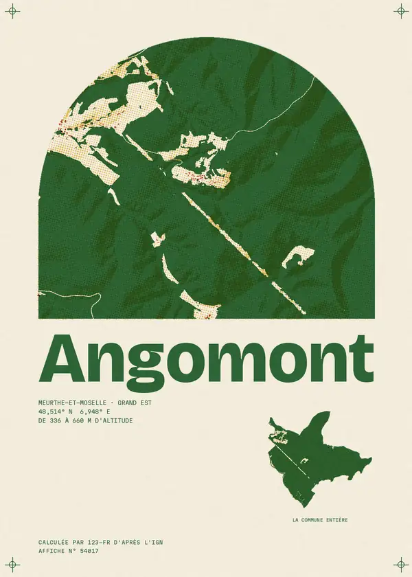 Affiche de Angomont, calculée par 123-fr d'après l'IGN