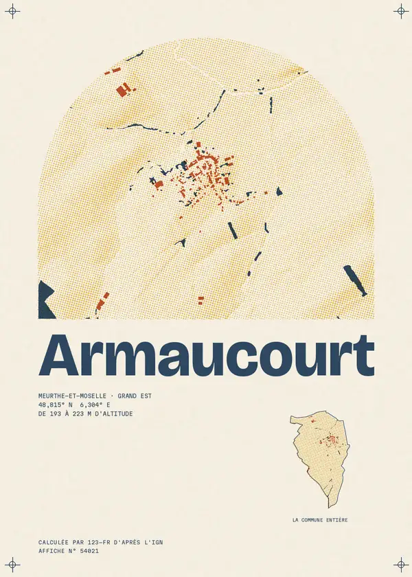 Affiche de Armaucourt, calculée par 123-fr d'après l'IGN