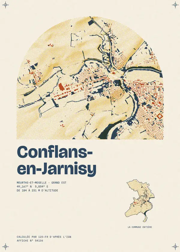 Affiche de Conflans-en-Jarnisy, calculée par 123-fr d'après l'IGN