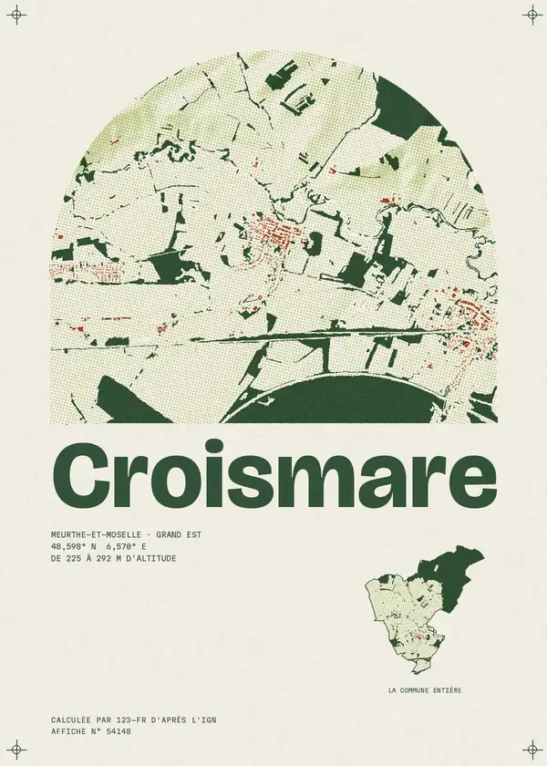 Affiche de Croismare, calculée par 123-fr d'après l'IGN