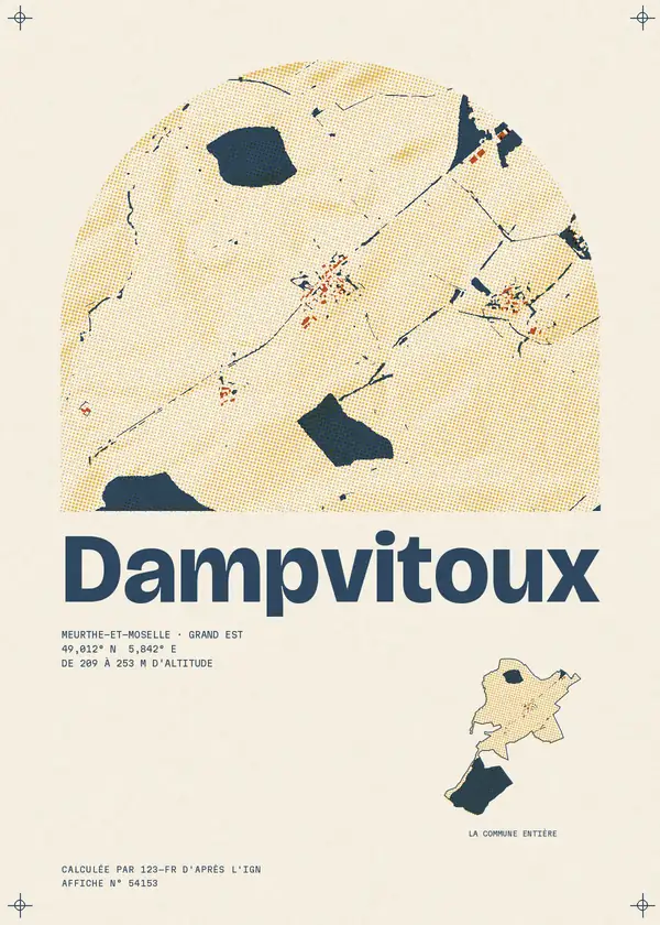 Affiche de Dampvitoux, calculée par 123-fr d'après l'IGN