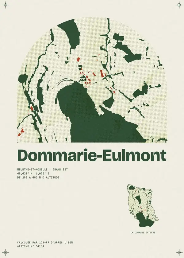 Affiche de Dommarie-Eulmont, calculée par 123-fr d'après l'IGN