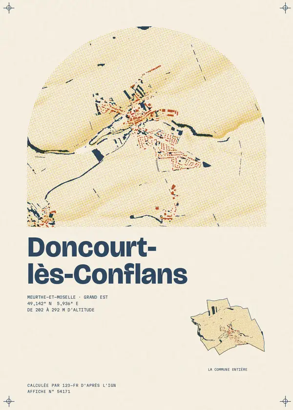 Affiche de Doncourt-lès-Conflans, calculée par 123-fr d'après l'IGN