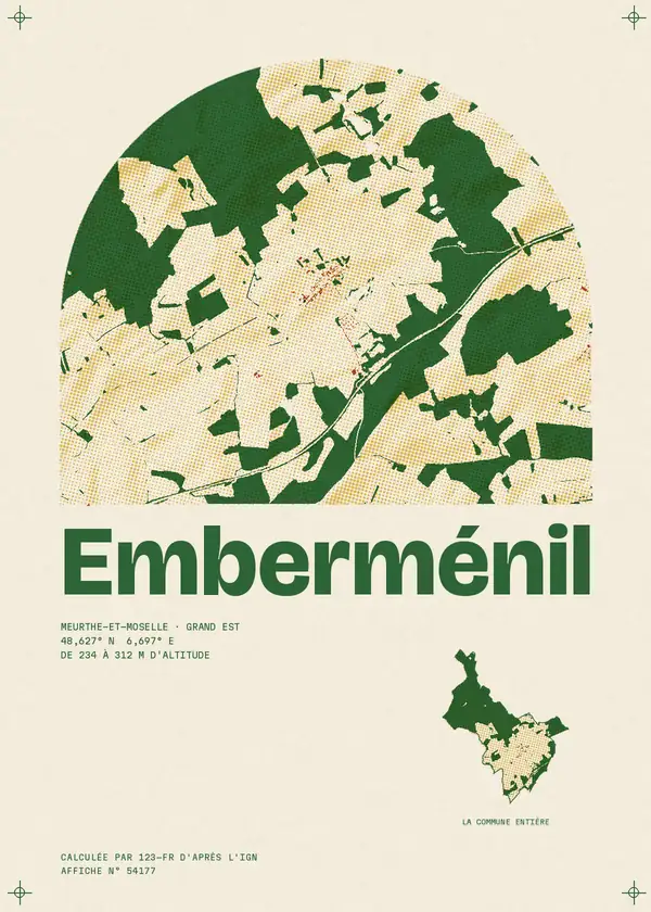Affiche de Emberménil, calculée par 123-fr d'après l'IGN