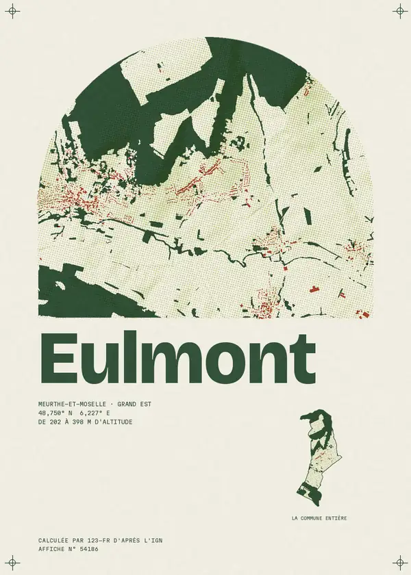 Affiche de Eulmont, calculée par 123-fr d'après l'IGN