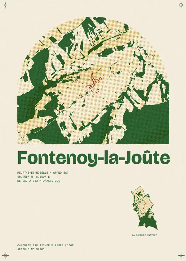 Affiche de Fontenoy-la-Joûte, calculée par 123-fr d'après l'IGN