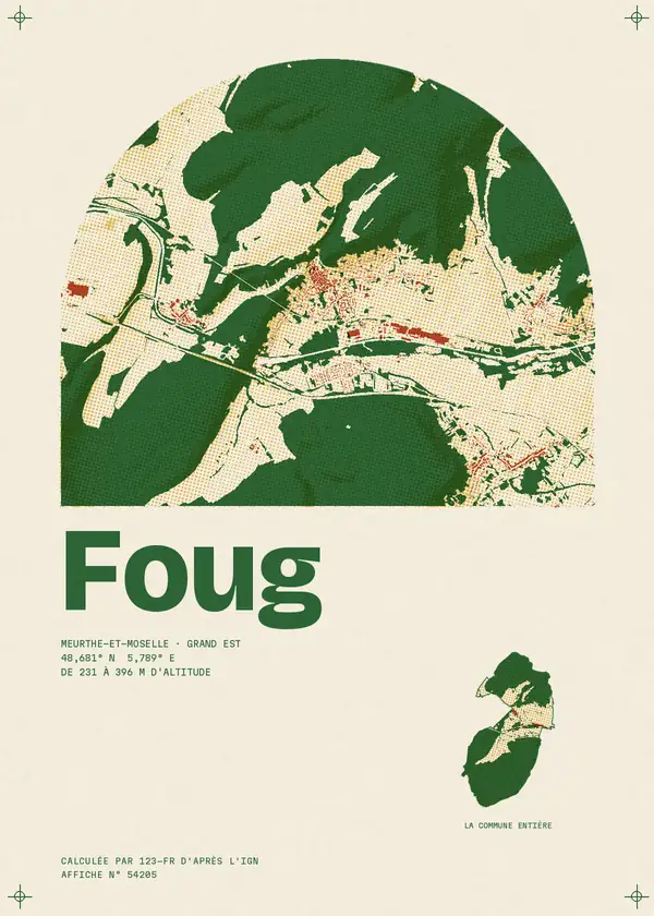 Affiche de Foug, calculée par 123-fr d'après l'IGN