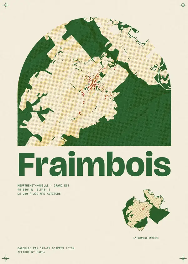 Affiche de Fraimbois, calculée par 123-fr d'après l'IGN