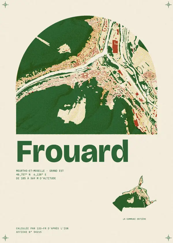 Affiche de Frouard, calculée par 123-fr d'après l'IGN