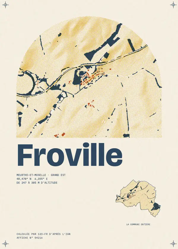 Affiche de Froville, calculée par 123-fr d'après l'IGN
