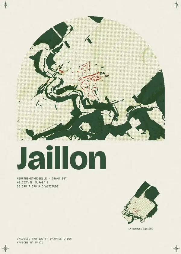 Affiche de Jaillon, calculée par 123-fr d'après l'IGN