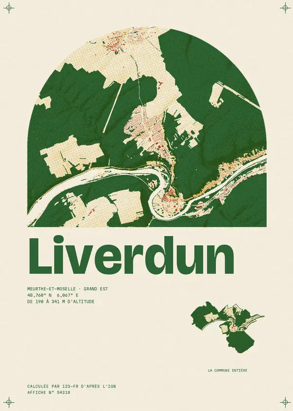 Affiche de Liverdun, calculée par 123-fr d'après l'IGN