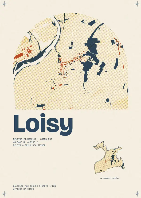 Affiche de Loisy, calculée par 123-fr d'après l'IGN
