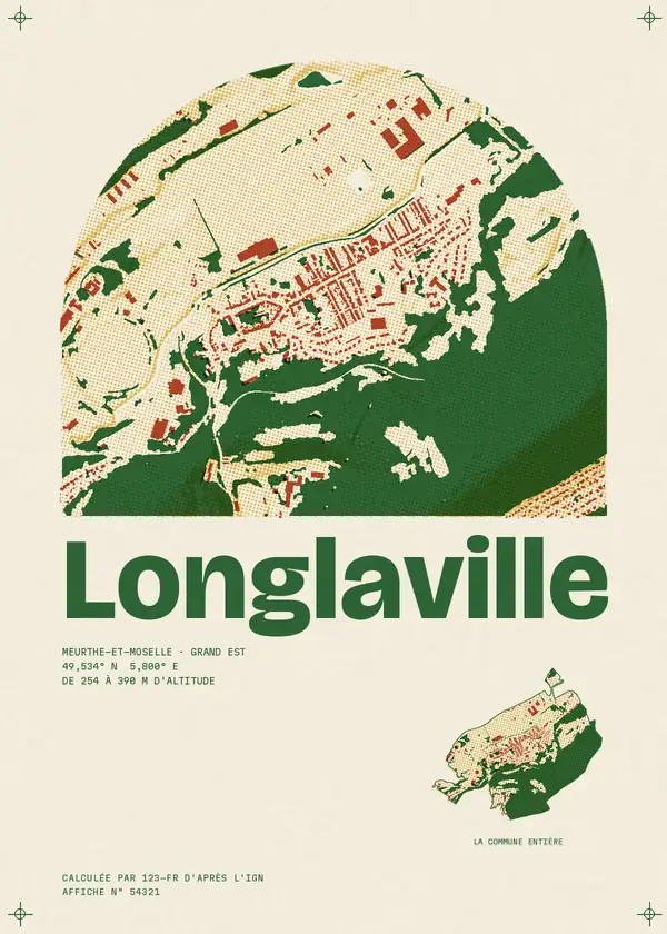 Affiche de Longlaville, calculée par 123-fr d'après l'IGN
