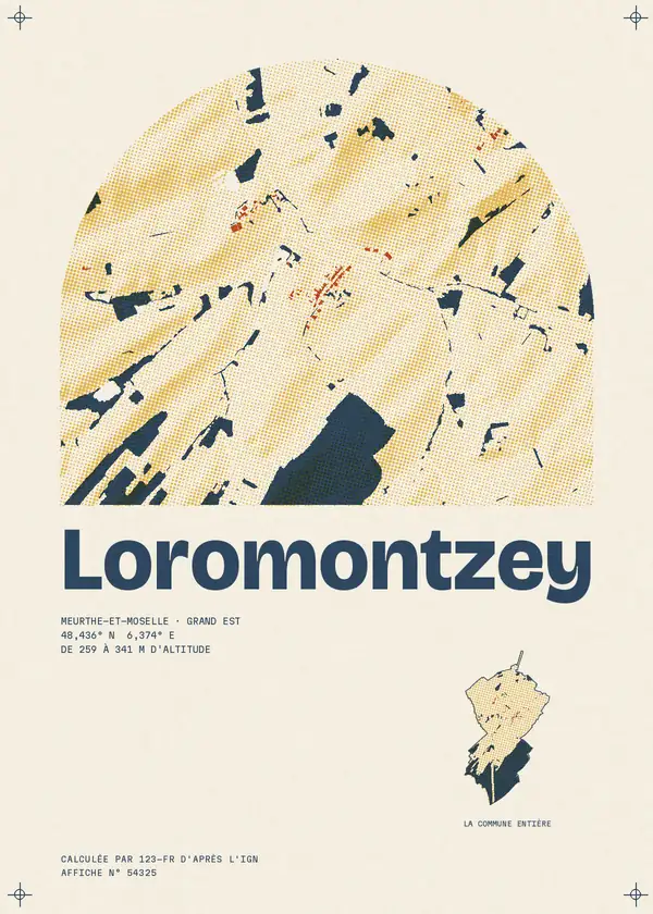 Affiche de Loromontzey, calculée par 123-fr d'après l'IGN